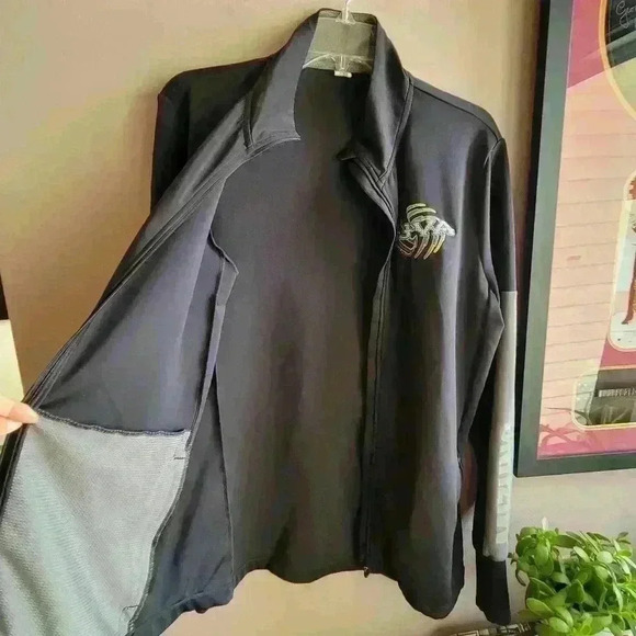 MIZUNO Women's Black/Gray Jacket Full Zip Size XL Running Gym Long Sleeves - Picture 3 of 10